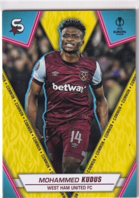 Topps UCL Super-Stars 23/24 No. 188 Mohammed Kudus Yellow Variation Parallel