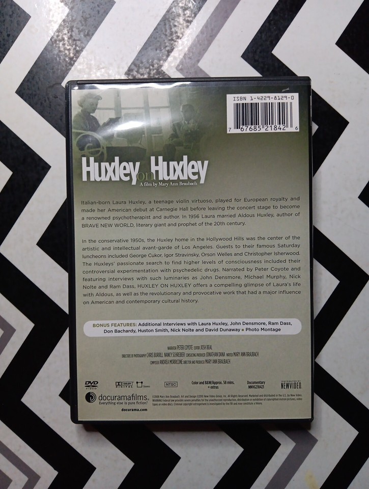 Huxley on Huxley DVD 2010 Aldous Huxley documentary 767685218426 eBay