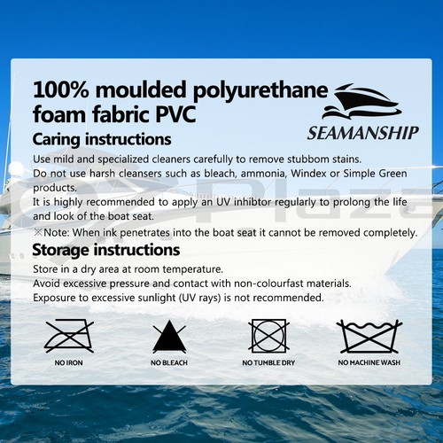 Seamanship 2X Folding Boat Seats Seat Marine Seating Set All Weather Swivel Grey - Picture 8 of 10