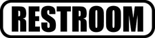 Restroom signs sticker decal business doors LLC Office Employees