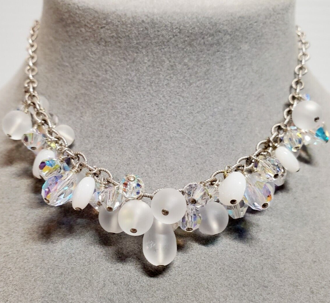 All Solid Sterling 925 Silver Aurora Borealis Cry… - image 3