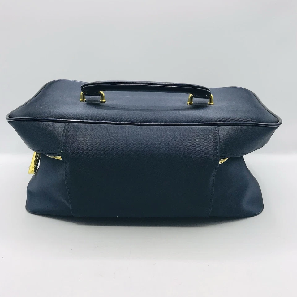 Estuche de Maquillaje Azul Marino Estee Lauder Bolso de Belleza Artículos de Aseo con Asa Bolso Vintage Foto 4 de 4