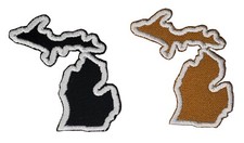 State of Michigan Embroidered Iron On / Sew On Patch 2.25" x 2.25"