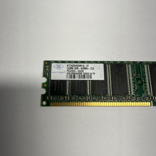 NANYA NT256D64S88B1G 5T 256MB Memory DDR PC3200U-30330 400MHz CL3 - Picture 2 of 3