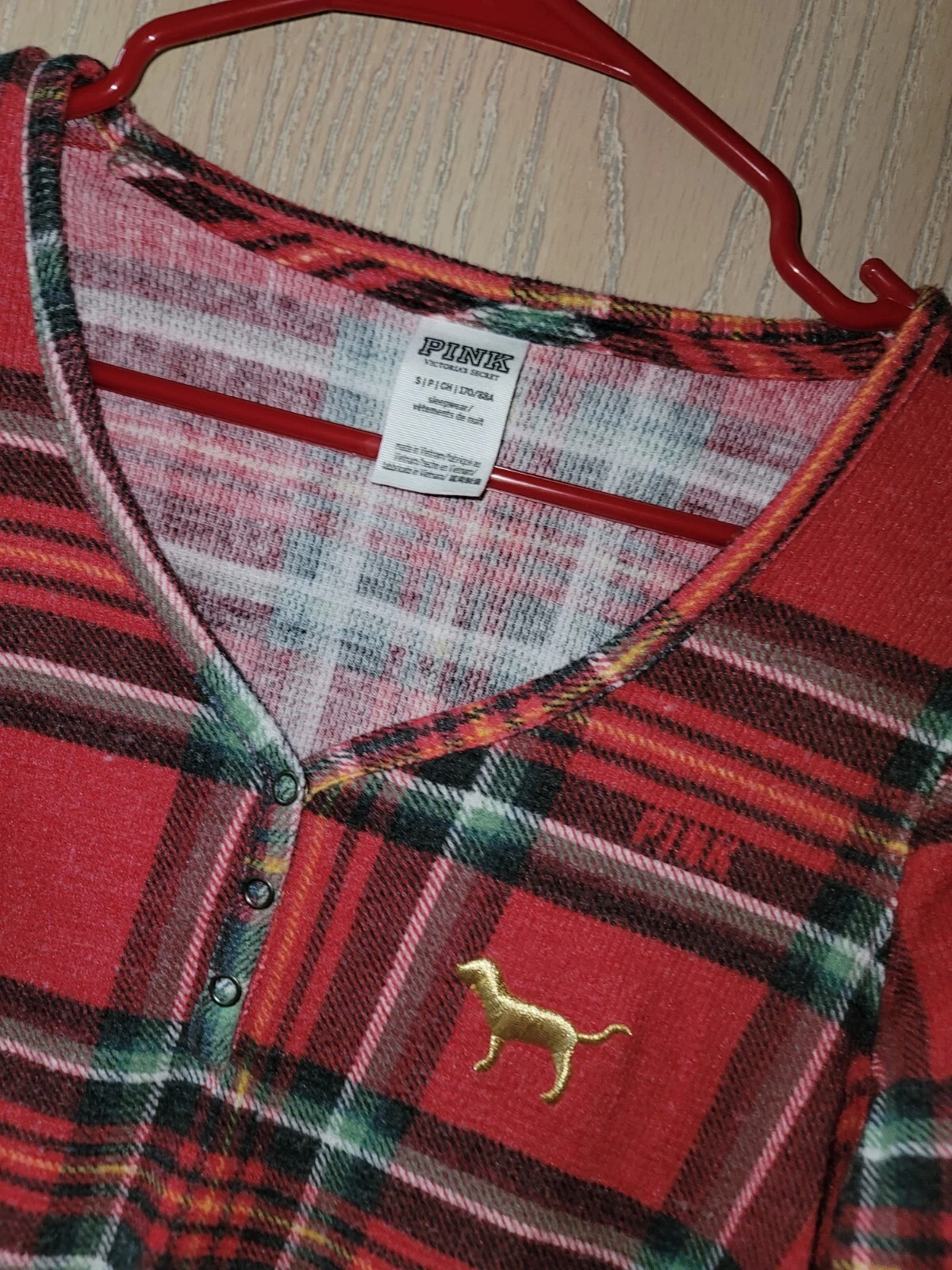 UNDERCOVER Pigiama lungo da notte Pink By Victoria Secret rosa glitter logo taglia small