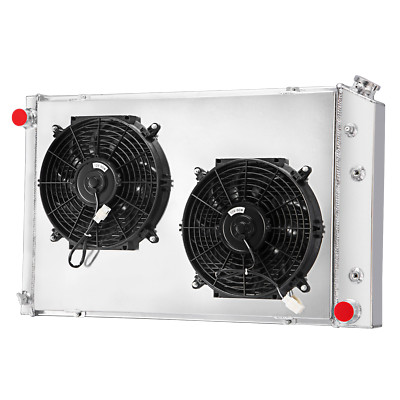 3 Row Radiator&Shroud Fans For 73-87 Chevy C/K C10 C20 C30 K10 K20 K30 GMC