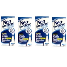 4 Pack Neo Synephrine Nasal Spray Regular Strength Formula 0.5 Fl Oz 15 Ml Ea