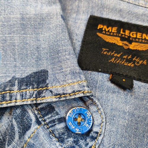 Camicia PME Legend uomo manica media lunga stampa palme floreale casual colletto - Foto 6 di 15
