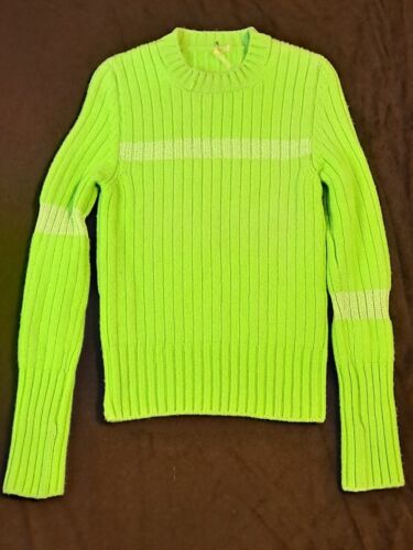 Aesthetic Terrorists Walter van Beirendonck fluro knit sweater jumper xl so  rare