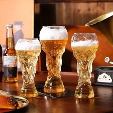 Football Trophy Beer Glass Cup 450/600/800 World Cup Shape Pint Bar Drinking Mug