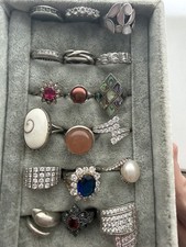 Job Lot Of Sterling Silver Rings. 925 not scrap 