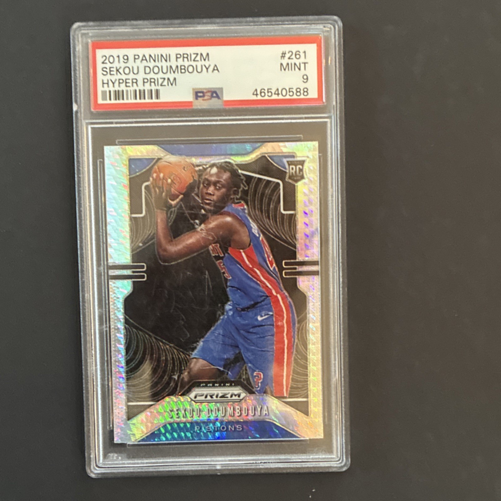Panini Prizm 2019-20 Hyper Prizm Rookie Sekou Doumbouya #261 PSA 9