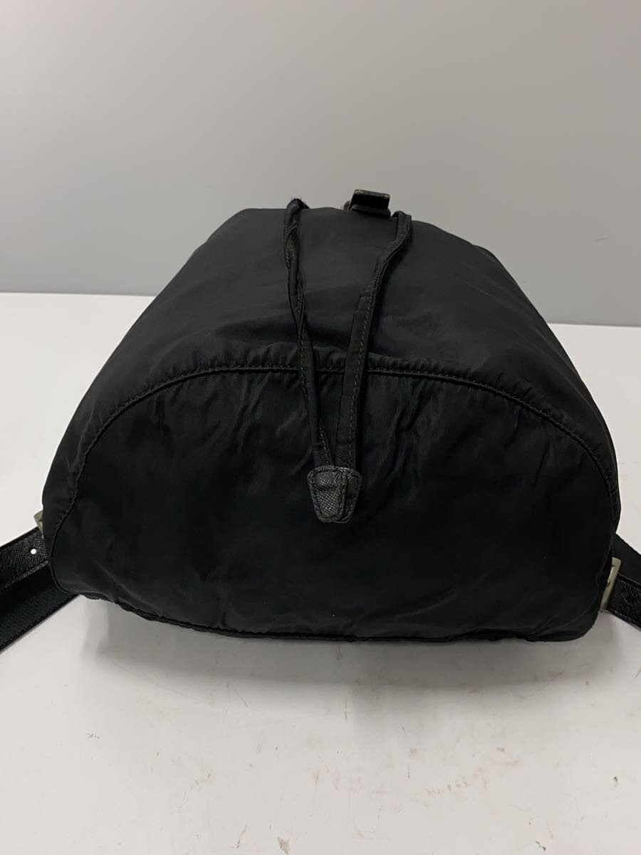 PRADA Triangle Plate Drawstring Backpack Nylon BL… - image 3