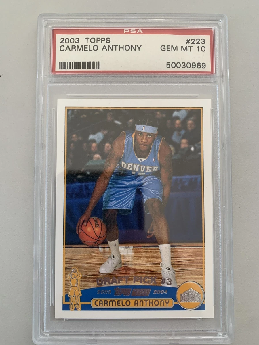 Carmelo Anthony Basketball Grade 10 Rookie Sports Trading Cards