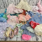Mixed Lot Doll Clothes Gowns Dresses Pants Outfits Small Dolls Baby VTG TLC
