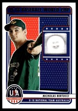 2023 Panini Stars & Stripes NICHOLAS BERTUCCI BUTTON RELIC 4/6 AUSTRALIA U18-NB