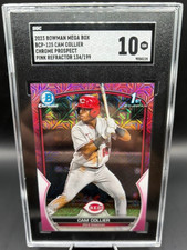 2023 Bowman Mega Box CAM COLLIER Pink Refractor #/199 GRADED 10