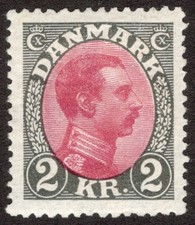 DENMARK 1925 SC #129 - VF MLH* 2K, Christian X  cv $67.50  *Bay Stamps*