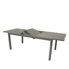 Ausziehtisch PISA 180/240x100cm Aluminium + Glas Gartentisch ausziehbar Tisch