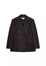 Blazer doppiopetto Zara oversize taglia S marrone nuovo con etichetta