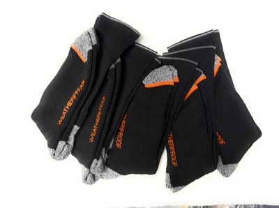 Weatherproof Vintage Men's Outdoor Wool Blended Crew Sock, Pack-5 Black