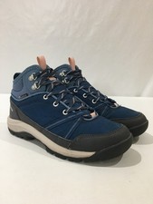 Quechua NH150 Mid-Rise Boots Womens Size 3 Waterproof Blue Hiking Boots