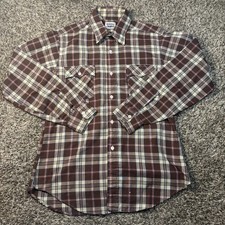 Vintage Levi's Plaid Snap Button Up Western Shirt Size L