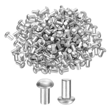 150Pcs Brazier Head Solid Aluminum Rivets, M6 x 10mm Tubular Rivets