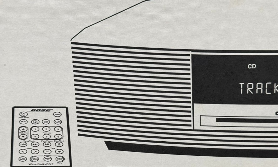 Bose Wave Music System CD / Mp3 Clock Radio 044417 Titanium Silver