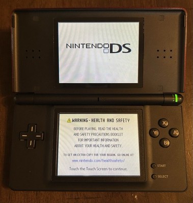 Nintendo DS Lite Handheld System - Red/Black With Charger Tested And Working 