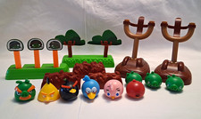 Angry Birds Plastic Game Pieces Lot: Birds Pigs, Slingshots, Trees, Targets