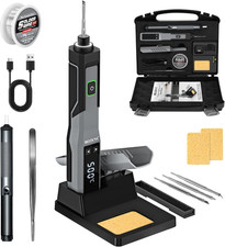 Soldering Iron Kit Cordless 5S Heating 3200Mah Rechargeable 14-In-1 USB Solderin