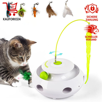 ALL FOR PAWS 3-in-1 Interaktives Flatterraupen-Spielzeug Katzen Bew