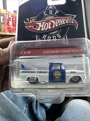 Hotwheel Cop Rod Custom 62 C10 Metal Base Truck