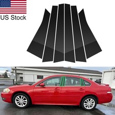 For Chevrolet Impala 06-13 6pcs Glossy Piano Black Door Pillar Posts Trim Covers For Chevrolet Impala 06-13 6pcs Glossy Piano Black Door Pillar Posts Trim Covers