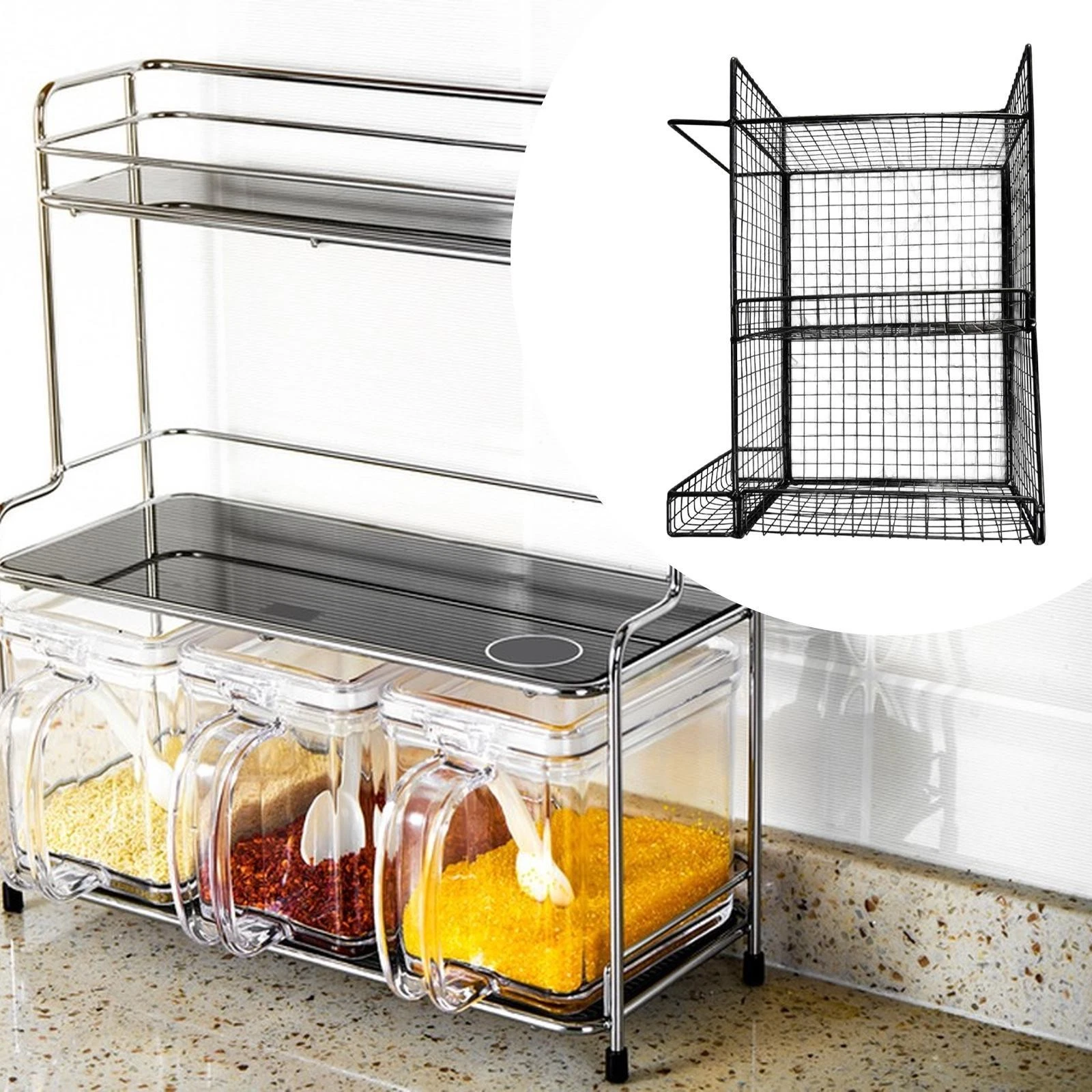 Kitchen Storage Rack Hanging Organizer Pantry Organizer