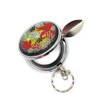 Pocket Portable Keyring  Ashtray, 2 Koi Fish In a Pond  NEW