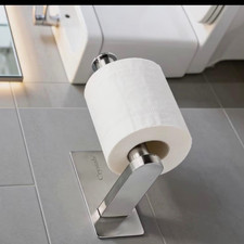 Stainless Steel Toliet Roll Paper Holder Strong Self Adhesive Stick Walk Mount