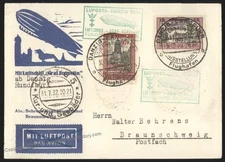 Danzig 1932 Poland Germany Graf Zeppelin LUPOSTA  Mi261 Cover Sieger Esta 113370