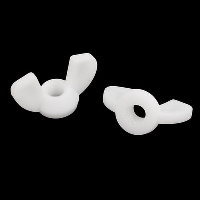 2 Pcs M6 Female Thread Diameter Nylon Wingnut Butterfly Wing Nuts DIY