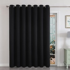 Blackout Patio Sliding Door Curtains 84 Inches Long, Grommet Privacy Room Div...