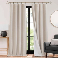 3 in 1 Soundproof - Blackout - Insulation Linen Curtains, Noise Reduce Energy...