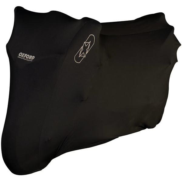 Oxford Protex Stretch Indoor Motorcycle Dust Cover - Black Large