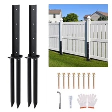 ATCWF 2-Pack Fence Post Repair Kit, 32in Heavy Duty Ground Spike Anchor for W...