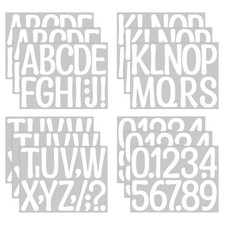 4 Inch Vinyl Alphabet Stickers,12 Sheets Self-Adhesive Waterproof Number Letter