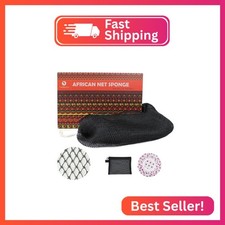 NEBOCA African Net Sponge Authentic African Exfoliating Net Sponge with Knots Re