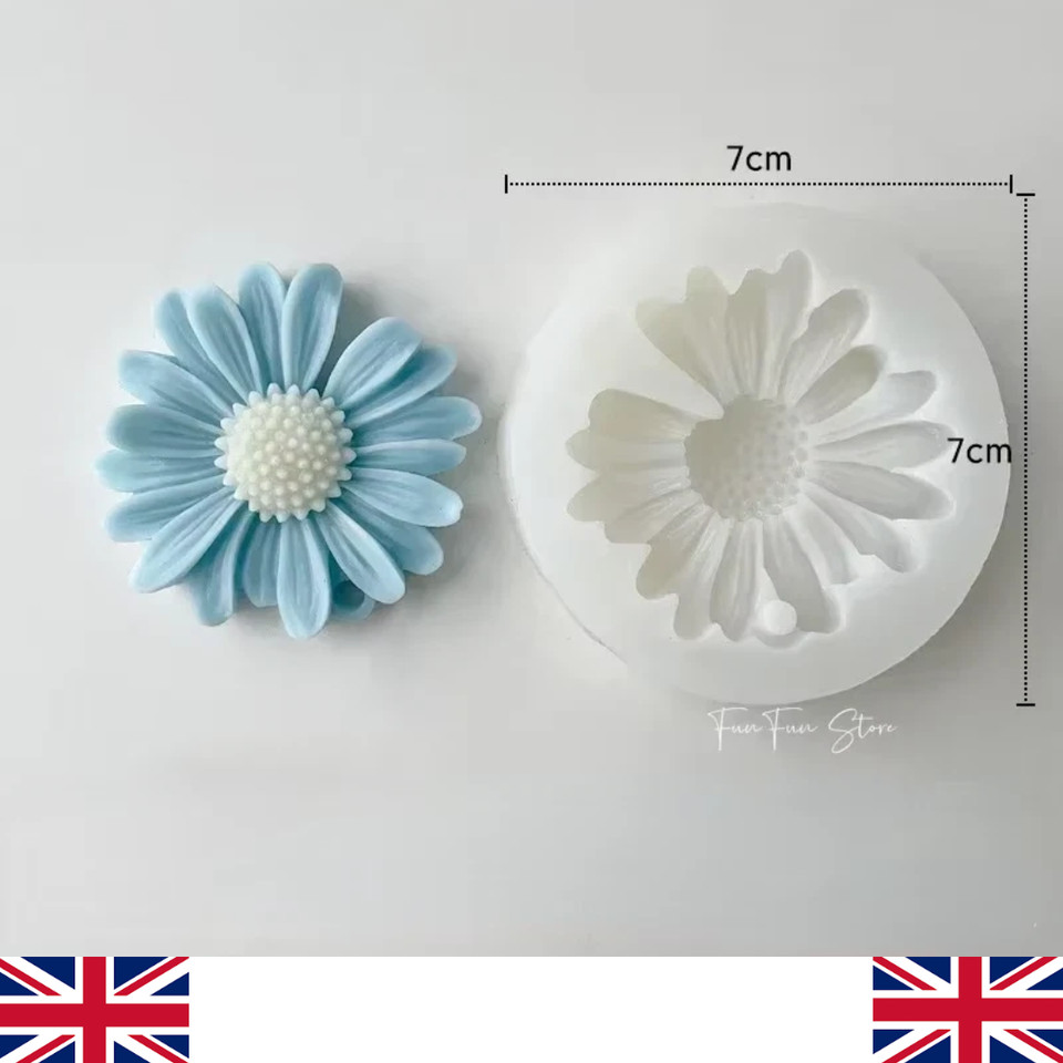 Molde de vela de silicona para margarita con vela perfumada para margarita molde de jabón de aromaterapia para vela