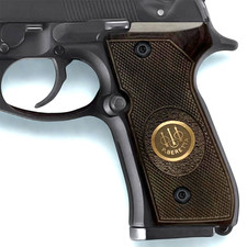 Beretta 92FS 96 92F Full Size Premium Rosewood Pistol Grips Set Medallion Screws