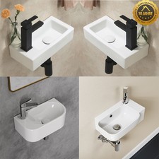 HOROW H&auml;nge Waschbecken, mini Aufsatzwaschbecken, Handwaschbecken f&uuml;r Badezimmer