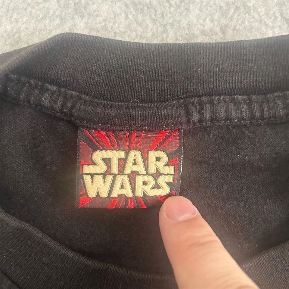 Vintage Star Wars Episode I Podracing T-Shirt Boys L Black Graphic Tee  - Image 3 of 4